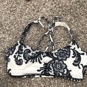 Lululemon Floral Strappy Sports Bra